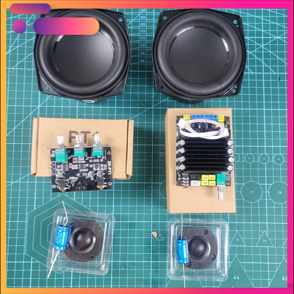 วงจรคอมโบ ZK-PT1, TDA7498 + JBL boombox2 มิดเบสคู่ + แหลมผ้าไหมคู่
