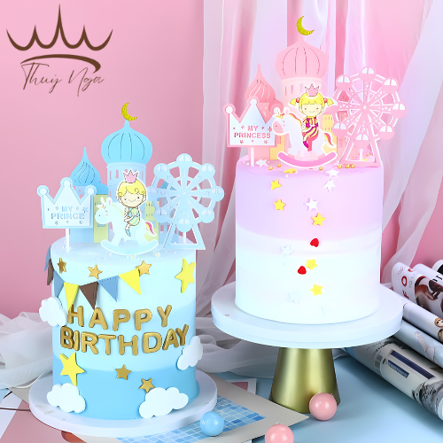 [Combo of 3] SCG Prince Princess Castle - อุปกรณ์ตกแต่งเค้ก อุปกรณ์เค้กวันเกิด