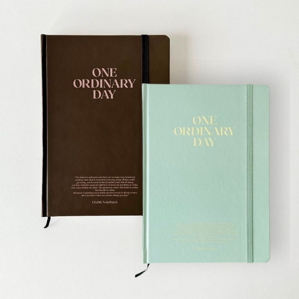 สมุดโน๊ตแนวนอน A5 ปกแข็ง 100 180 หน้า 100แกรม 130แกรม Crabit Notebuck