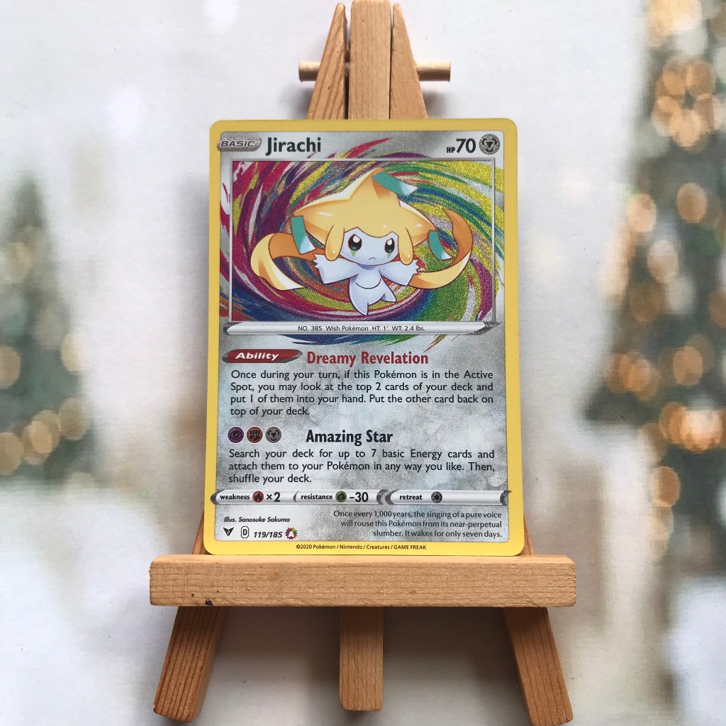 Pokemon Jirachi 119/185 Picture Card - Amazing Rare English Odd Card