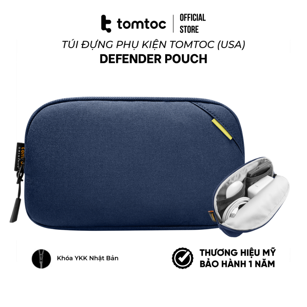 Tomtoc Accessory Bag (USA) Defender Pouch A13P (A13-P01)/8 Inch - สินค้าของแท้