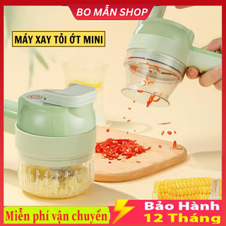 Máy Xay Cắt Lát Tỏi Ớt Rau Củ Thực Phẩm Đa Năng Mini Cầm Tay Thái Lát , Máy Thái Rau Củ