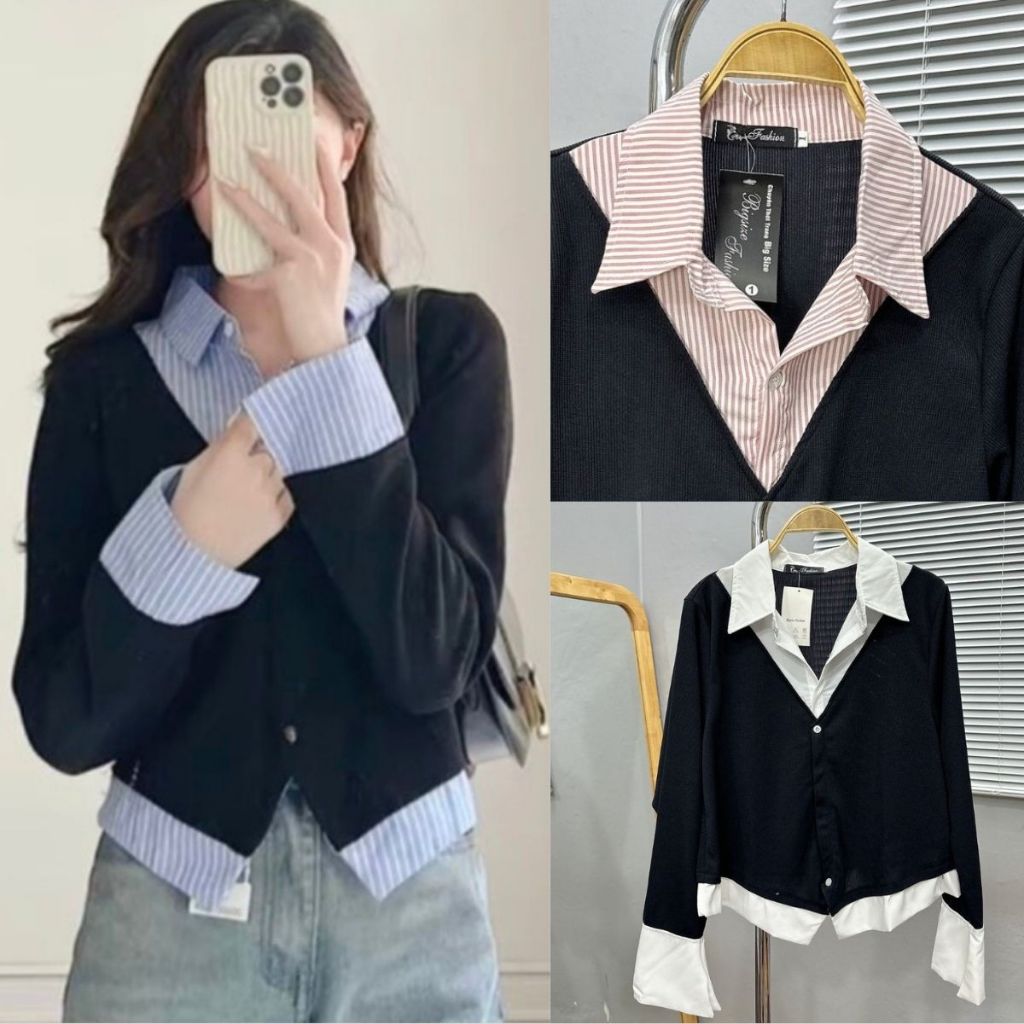 ผู้หญิงขนาดใหญ่เสื้อสองชั้นเสื้อแขนยาวผ้าลายสก๊อตบานอ่อนกับบุคลิกภาพไม้จิ้มฟันรู้สึกเอสเอ็ม141