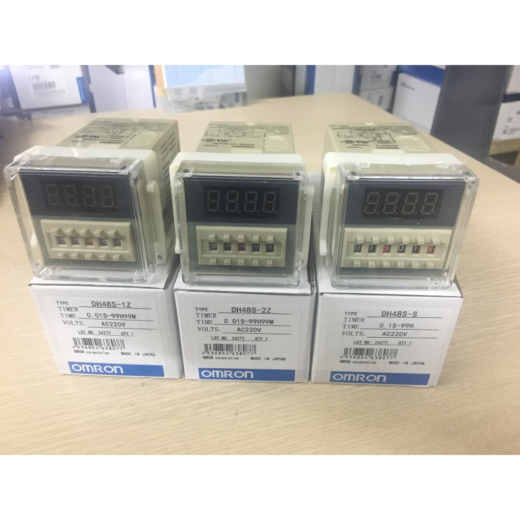 รีเลย์ไทม์ (Timer) Omron DH48S, DH48S-S, DH48S-2Z, DH48S-1Z (ฐานรวม) 24V, 220V