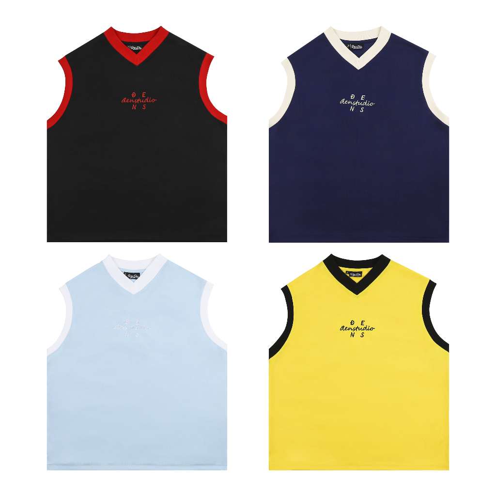 TankTop Form Oversize Sesame BLACK.STU พรีเมี่ยมผ้าฝ้ายผู้ชาย Menswear เสื้อคอเต่า (A13)