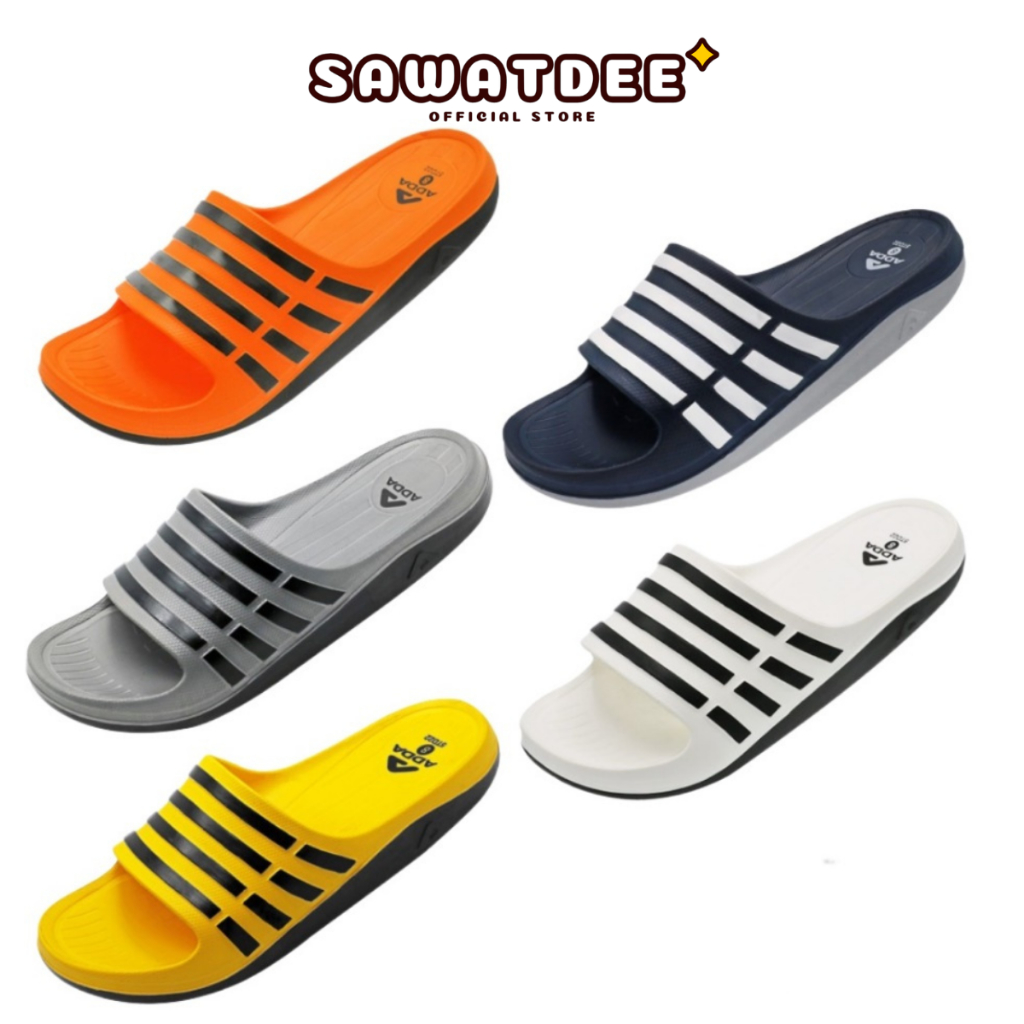 Adda 5TD22 Thailand Mens Cross-Strap Sandals Super light Molded Solid Rubber