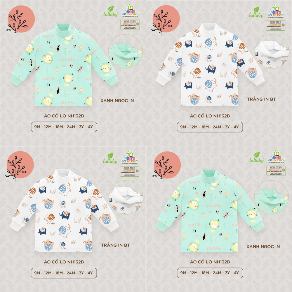 [NH132B] เสื้อคอเต่าเด็กชาย/หญิง Lullaby (Sz 9M-4Y)