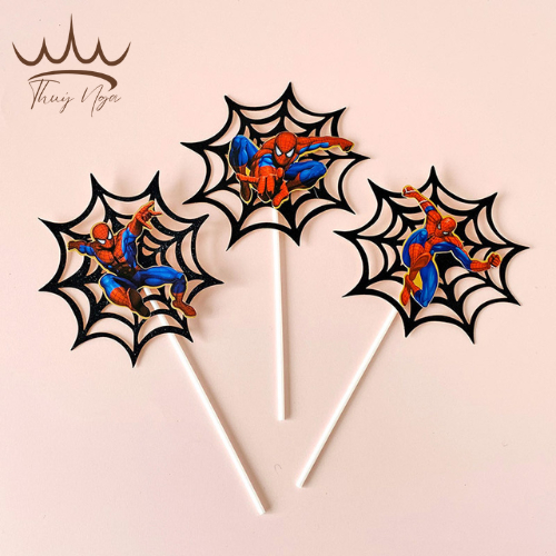 [Combo of 5] SCG Spider-Man Web Shooter - อุปกรณ์ตกแต่งเค้ก อุปกรณ์เค้กวันเกิด