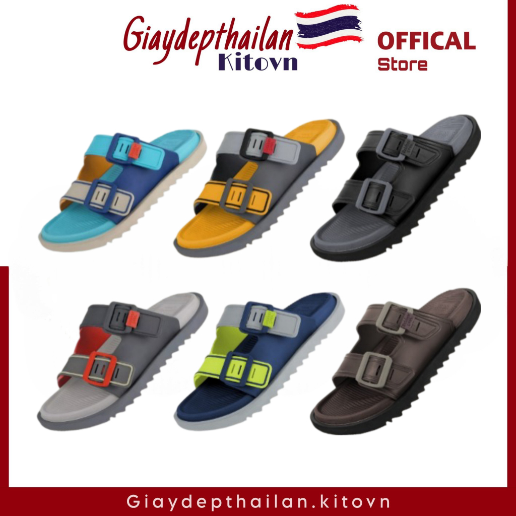 [Gaydเทพไทยlan.Kitovn] Thailand Young Rubber แนวนอน Strap Sandals For Men KITO - Summer Z / Z2
