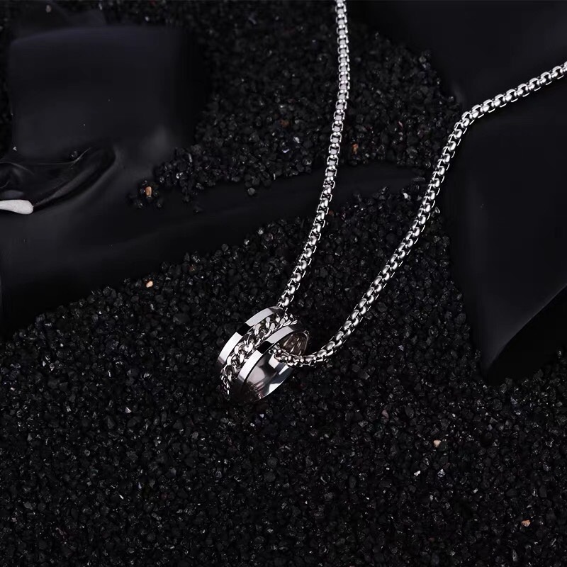 สร้อยคอ สร้อยข้อมือสําหรับผู้ชายและผู้หญิง Unisex สร้อยคอเงินไทเทเนียมที่สวยงามเครื่องประดับแฟชั่น -