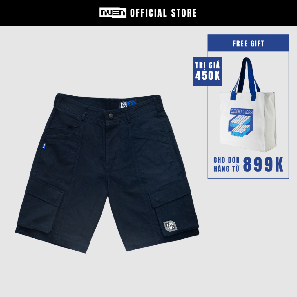 NUEN COGA กางเกงขาสั้นสีกากีผู้ชายระดับพรีเมียมผ้าหนาและดีไซน์สวยงาม