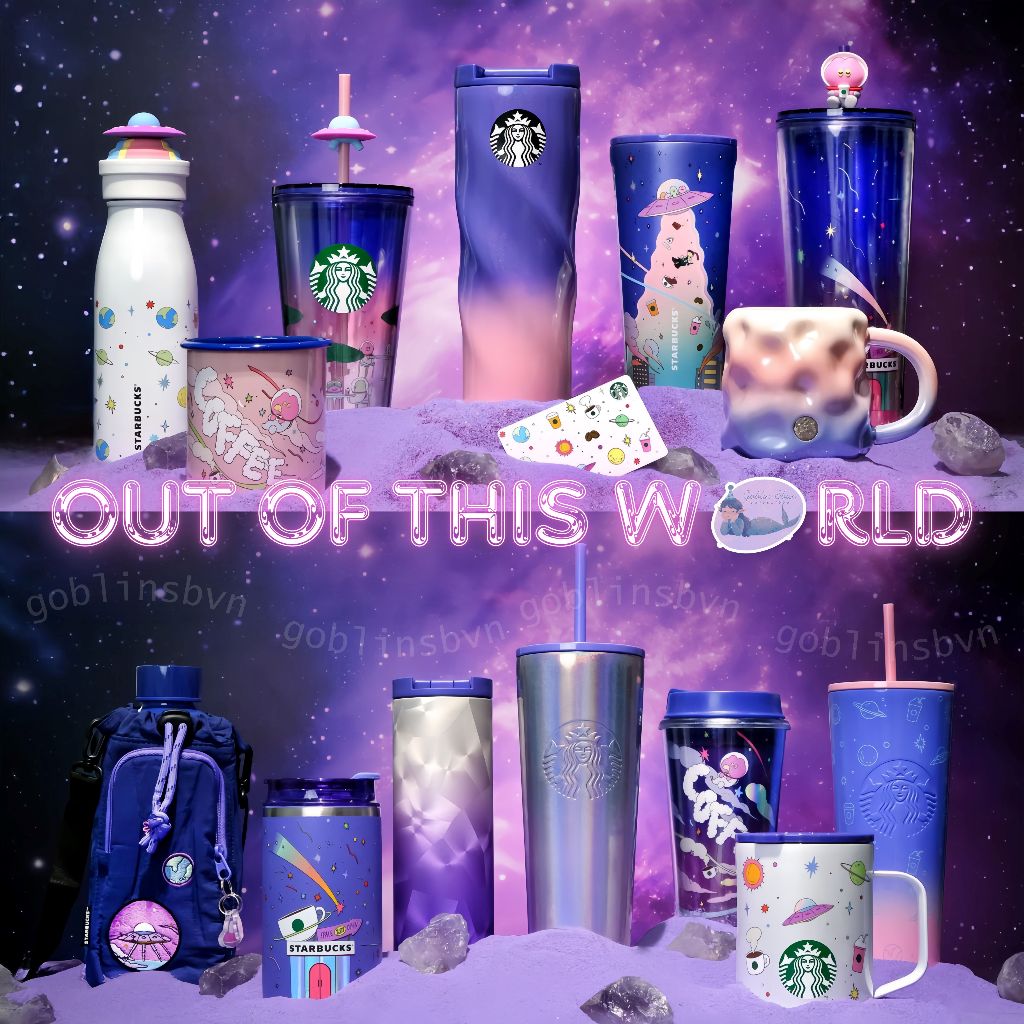 [ของแท้] Starbucks BOTTLE AND CUP OUT OF THIS WORLD COLLECTION