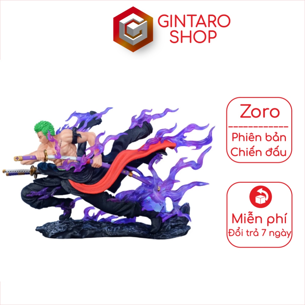 โมเดล One Piece Zoro ถือศัตรูในตําแหน่งการต่อสู้สุดเจ๋ง สูง 17 ซม. โมเดลต่อสู้ Zoro enma ครบกล่อง