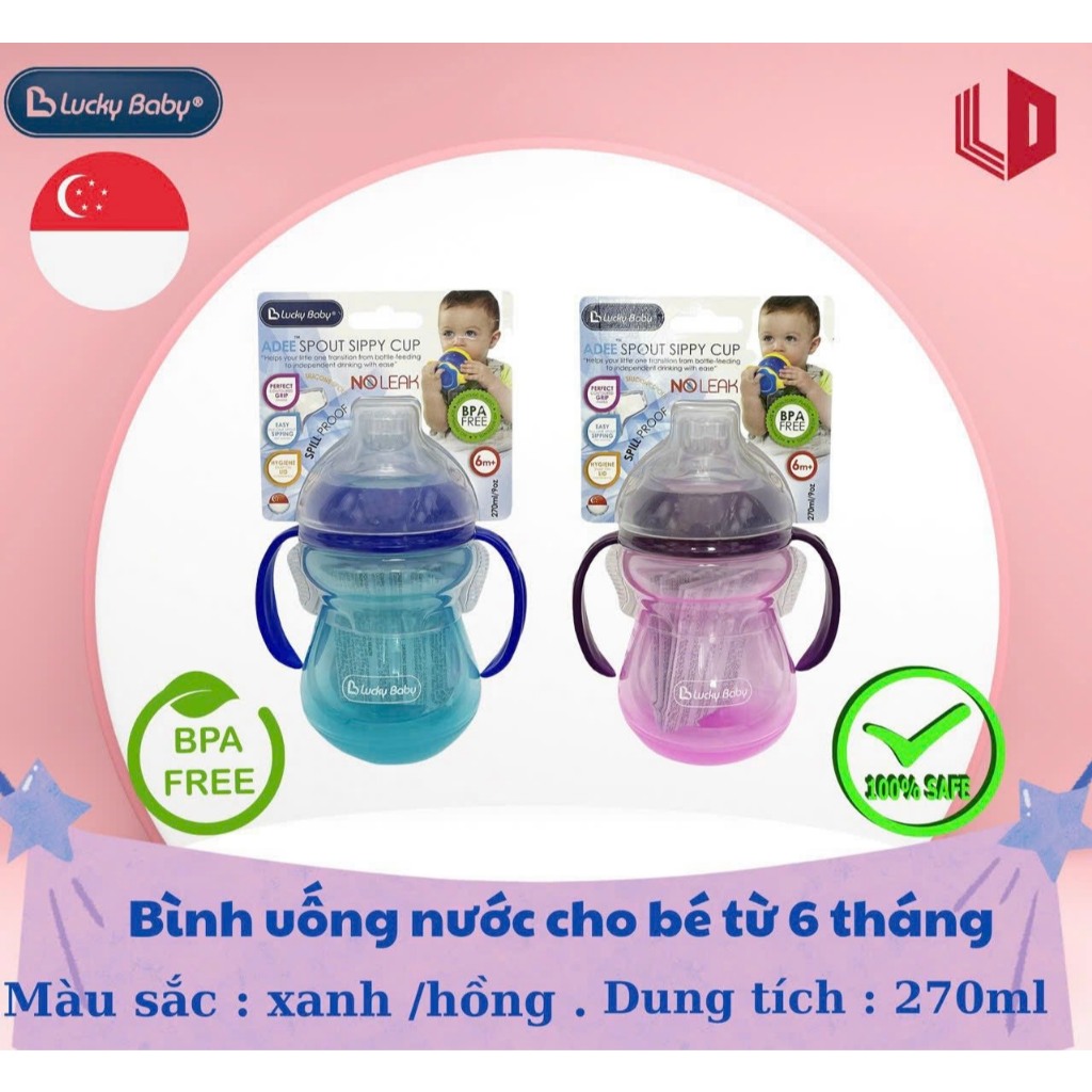 Lucky Baby Drinking Bottle สําหรับทารกตั้งแต่ 6+ 240ml