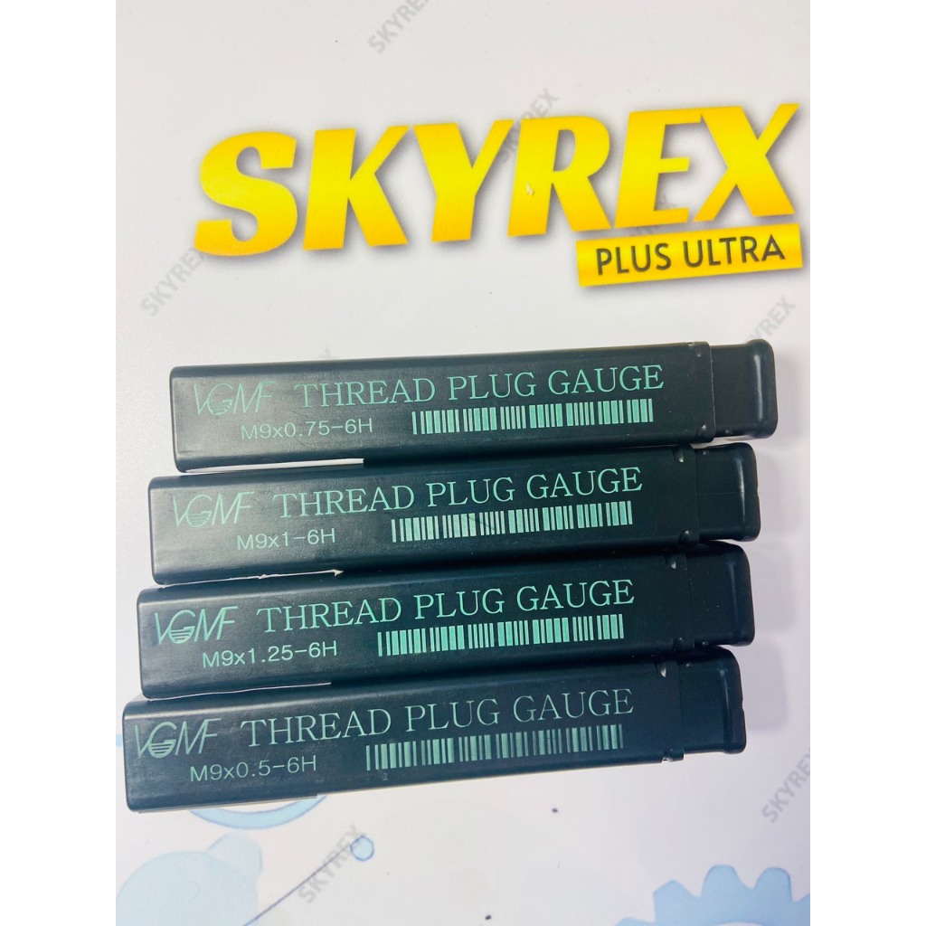 การควบคุมการอ่านที่ชัดเจน - PLUG GAUGE M9 - 6H (M9x0.5 & M9x0.75 & M9x1 & M9x1.25)