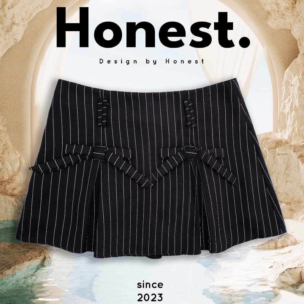 Karry Skirt - Womens y2k ขอบเอวลายสก๊อตลายสก๊อต กระโปรงมีซับใน Khaki Cotton Women - Honest Store