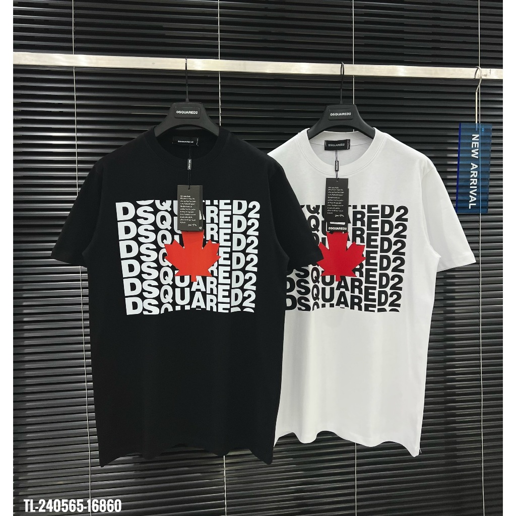 ใหม่ล่าสุด 2024 dsq เสื้อผสมอกใบไม้แดง ผ้าคอตตอนยืด 2 ทาง ดูดซับเหงื่อ ง่ายต่อการร่วม