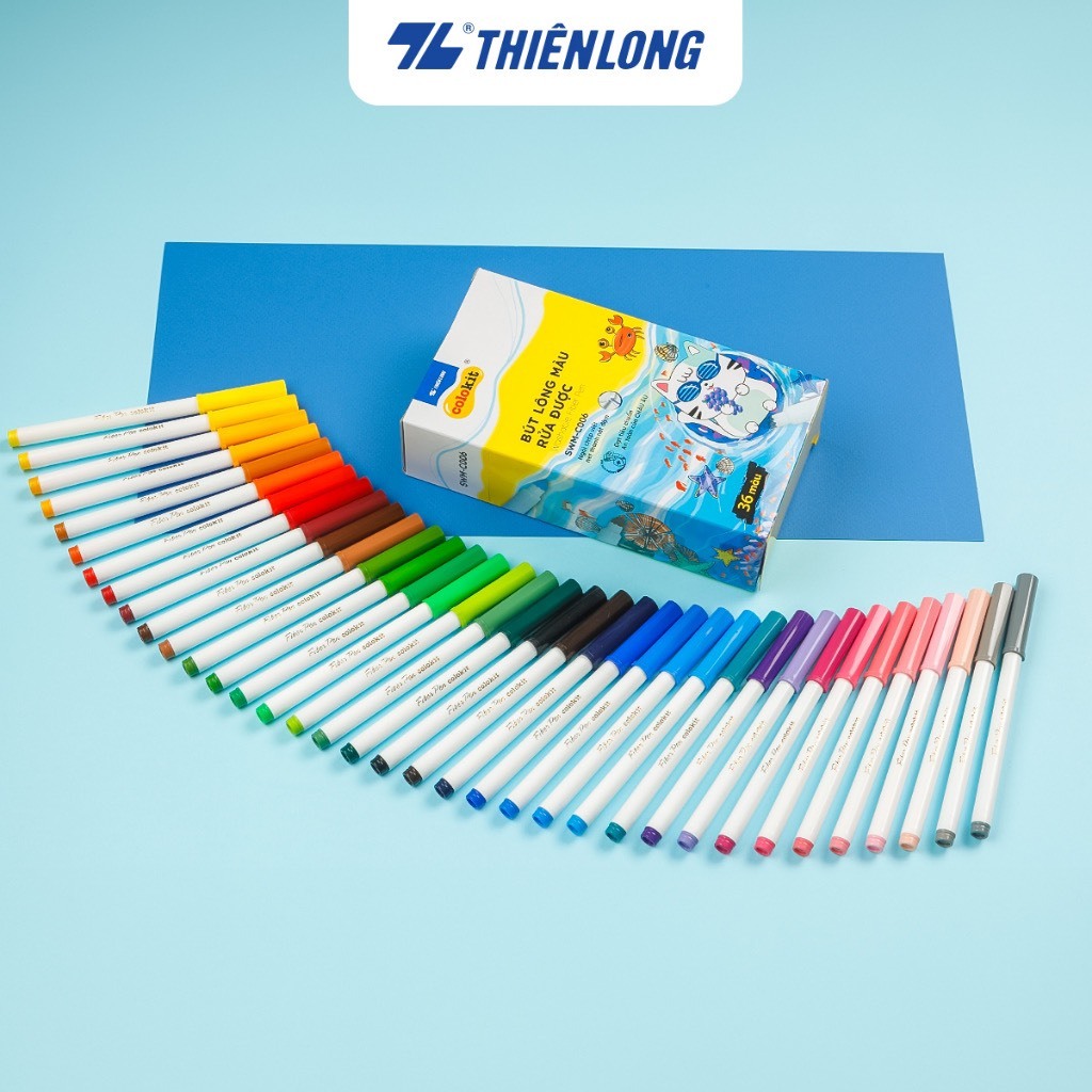 [SWM-C006] COLOKIT ปากกามาร์กเกอร์สีซักได้ 36 สี SWM-C006