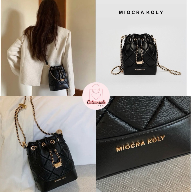 [มีจําหน่าย] Genuine Miocra Koly Bucket Bag - Chio2nd ขนาด 15x19x8cm กระเป๋าถือผู้หญิง MK7859