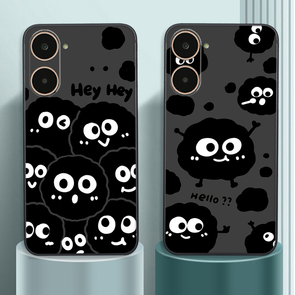 Vivo Y03 - เคส Vivo Y18 - เคส Vivo Y18S พร้อม BLACK COAL การ์ตูน เทรนด์มาแรงน่ารัก ราคาถูก