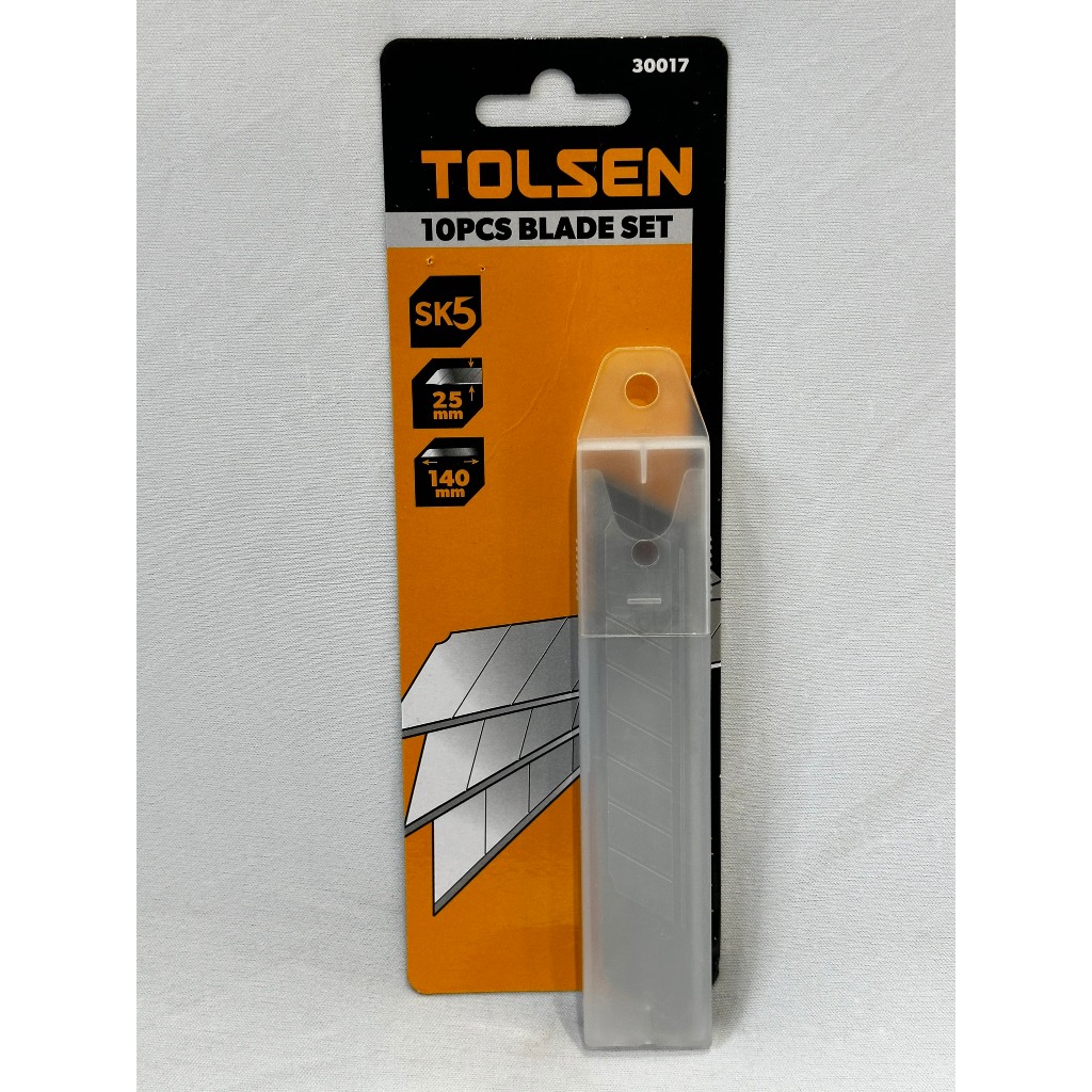 SK5 STEEL BLADE (ขนาดกลาง) SINGLE 10 BLADE TOLSEN 30017