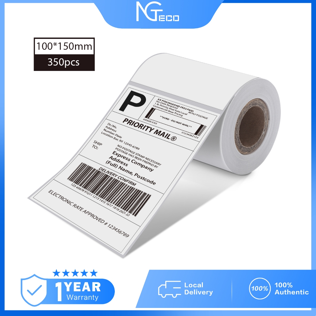NGTeco Tri Proof Thermal Paper A6 Thermal Printer กระดาษความร้อน 100*150mm