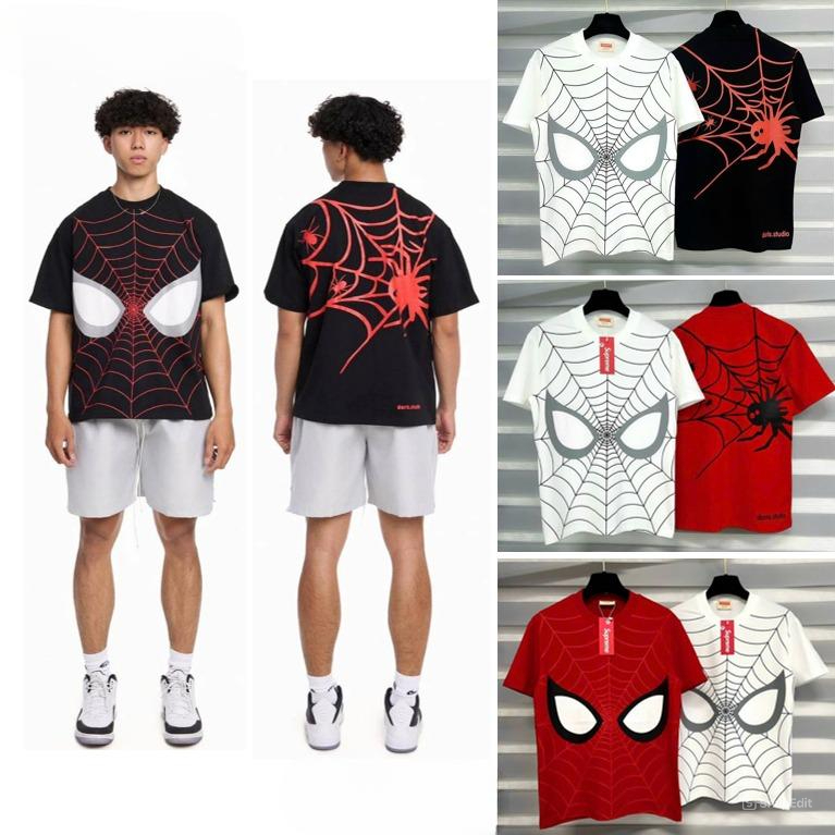 Spider Man เสื้อยืด Spider-Man ผู้ชายและผู้หญิงทําจากผ้าฝ้ายพิมพ์ลาย 5D เท่ๆ, เสื้อยืด Spider-Man สไ
