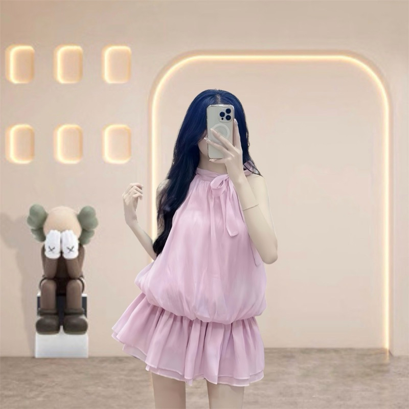 ชุดสายเดี่ยวสกินนี่เอวยางยืดและเปิดหลังพร้อมกางเกงหลวมชุดชายหาดสําหรับผู้หญิงมีรูปร่างสายเดี่ยวทําจากผ้าไหมโฟม HB909 - รูปที่ 6