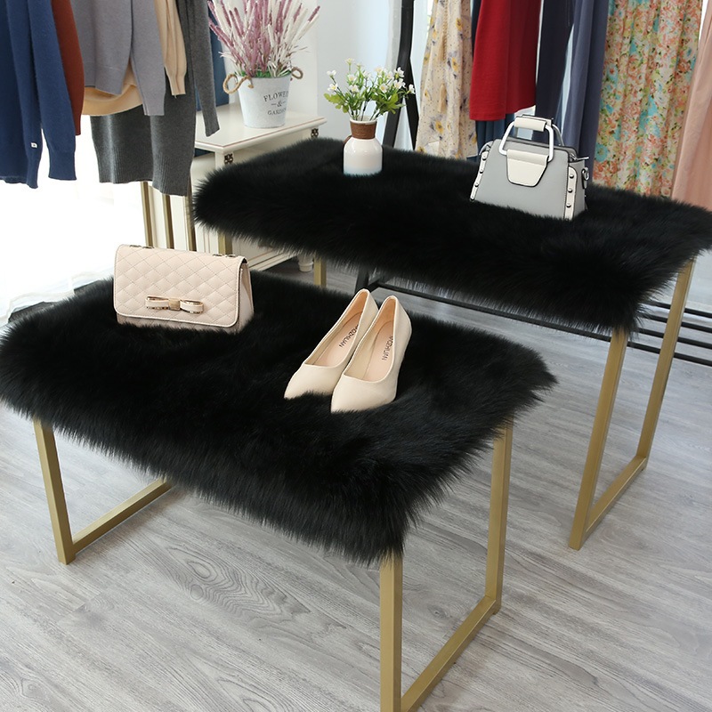 LONG BLACK FUR CARPET " ลึกลับ "