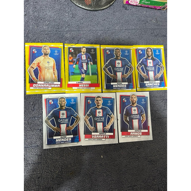 ชุดการ์ดนักฟุตบอล Topps Match Attax & Panini Paris Saint-Germain Club