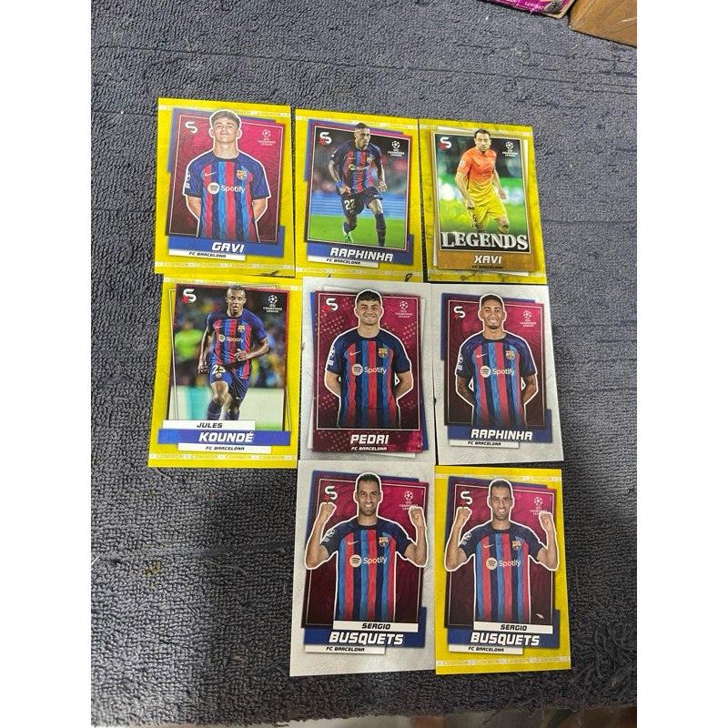 ชุดการ์ดนักฟุตบอล Topps Match Attax & Panini Barcelona Club