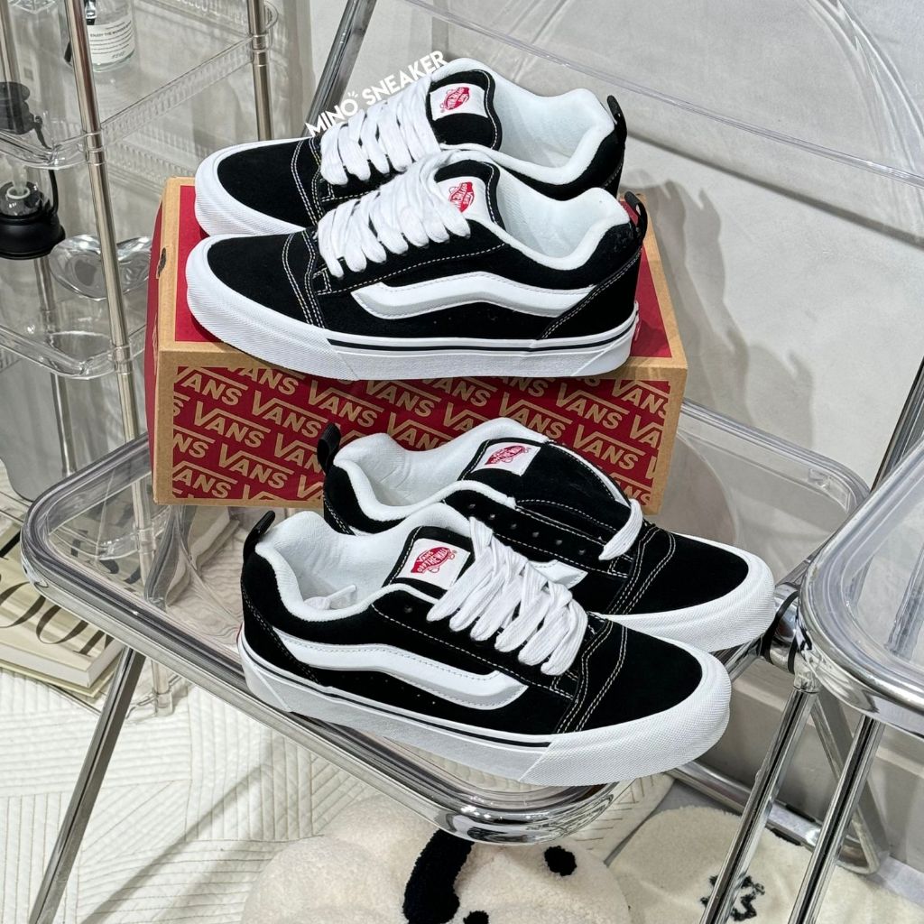 [100% AUTH AVAILABLE] รองเท้า Vans Knu Skool Black White (VN0009QC6BT)
