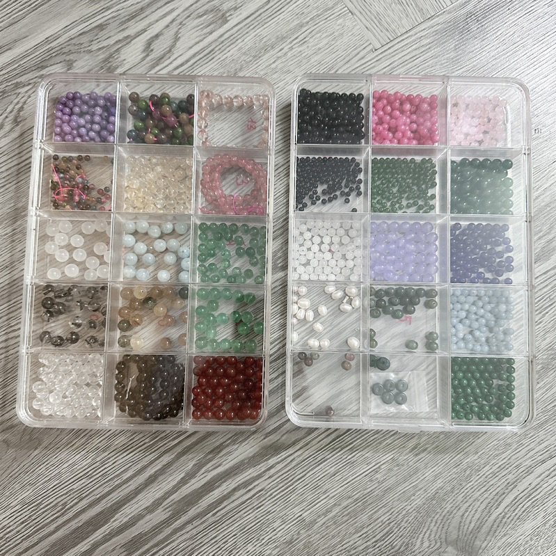 ถาดพลาสติกใส 12 เซลล์ พร้อมฝาปิด ใช้รองเม็ด เก็บเสน่ห์ เก็บวัสดุ ขนาด 25x17x2.5