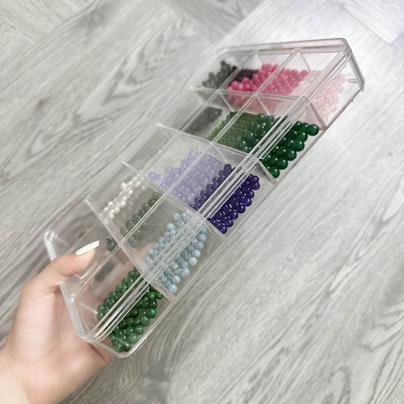 ถาดพลาสติกใส 12 เซลล์ พร้อมฝาปิด ใช้รองเม็ด เก็บเสน่ห์ เก็บวัสดุ ขนาด 25x17x2.5 - รูปที่ 4