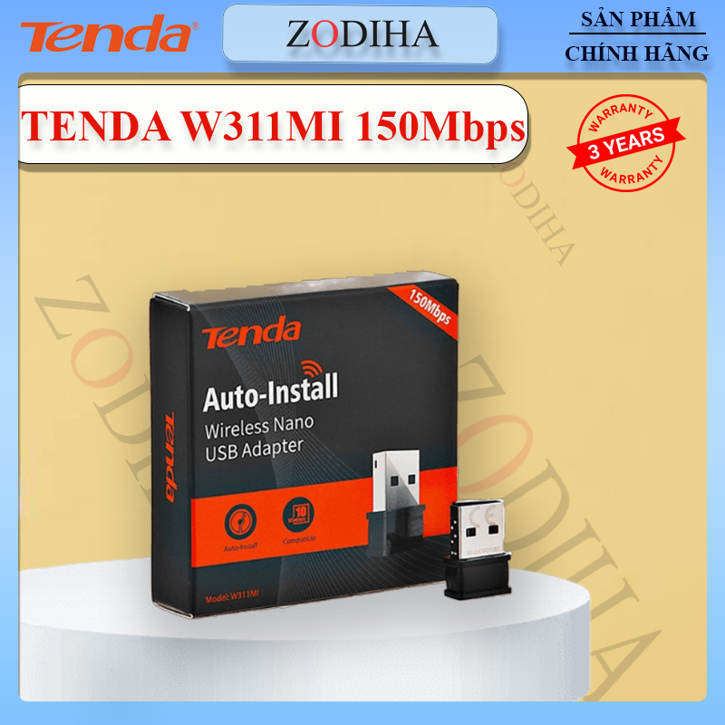 Tenda W311MI 150Mbps N ตัวรับสัญญาณ USB WiFi มาตรฐาน