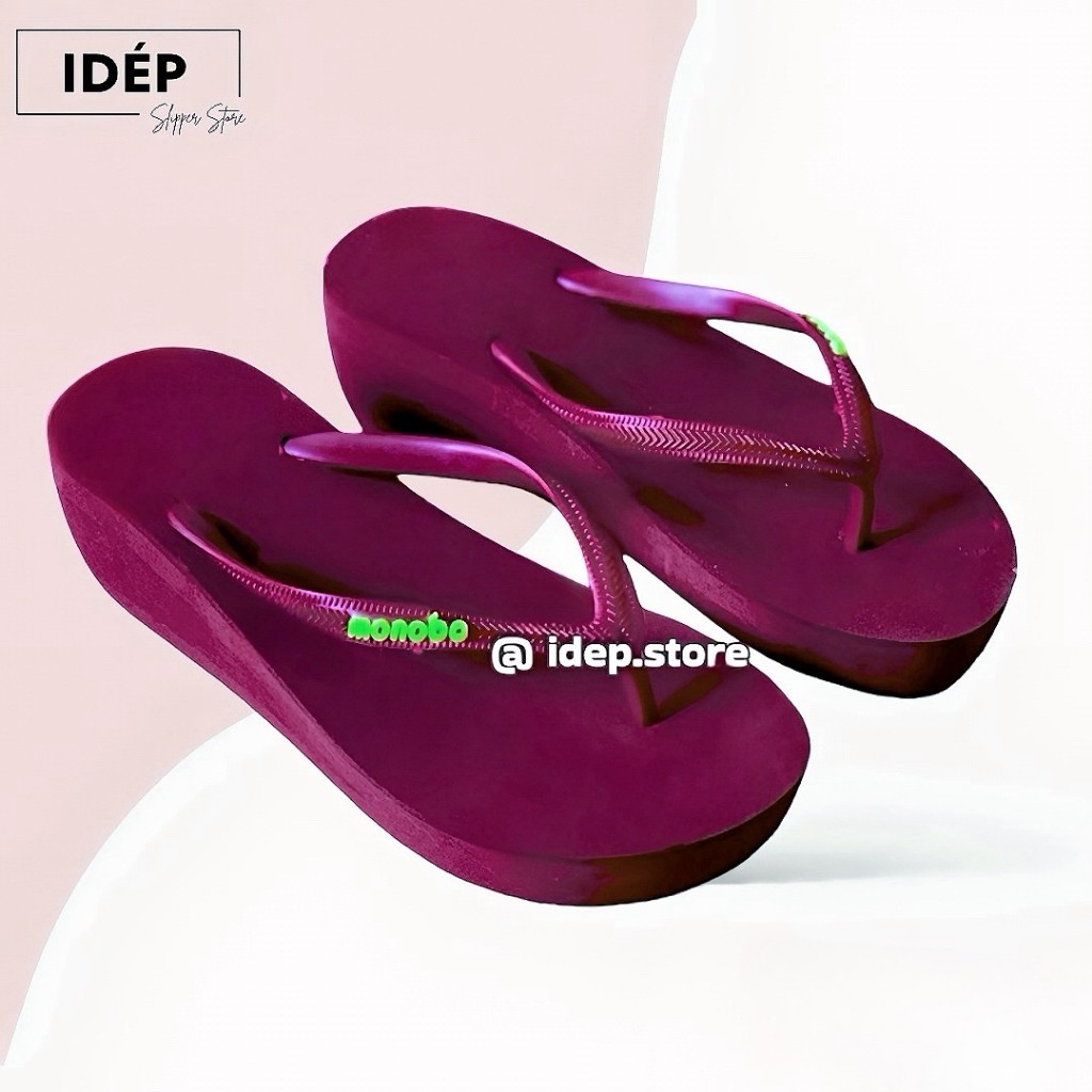 รองเท้าแตะผู้หญิงแบบมีสายรัดบาง, พื้นสูง 5 ซม. iDÉP DL369 Solid Molded, เท้าชายหาดกันลื่นที่สะดวกสบาย