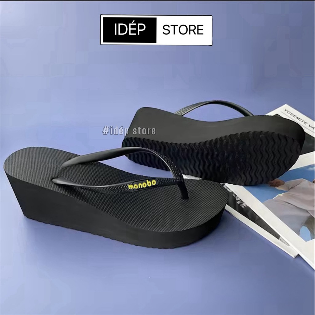 รองเท้าแตะผู้หญิงแบบมีสายรัดบาง, พื้นสูง 5 ซม. iDÉP DL369 Solid Molded, เท้าชายหาดกันลื่นที่สะดวกสบาย