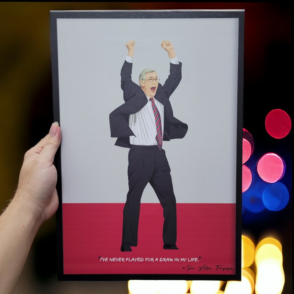 SHOP PHOTO ️ โปสเตอร์ Sir Alex Ferguson : "The Greatest" MU Legend - FOOTBALL WALL PAINTING ️ จัดส่ง