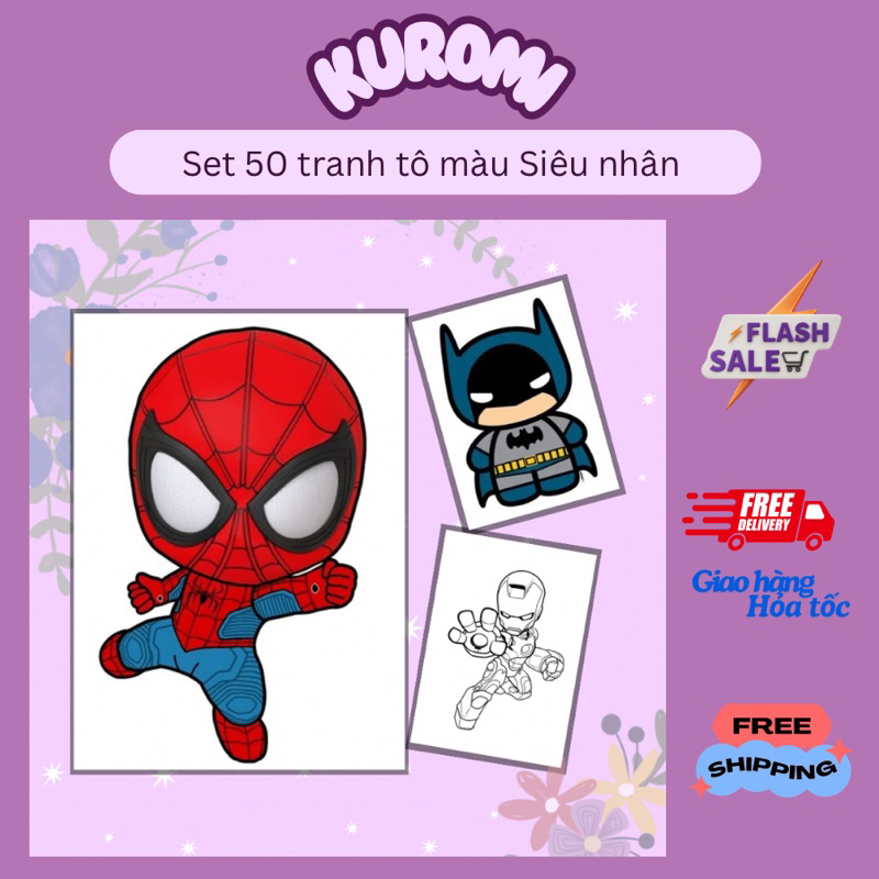 ชุดหน้าสีการ์ตูนเทรนด์ตลก 50 ชิ้นสําหรับเด็กชายและเด็กหญิงที่มีธีมซูเปอร์ฮีโร่