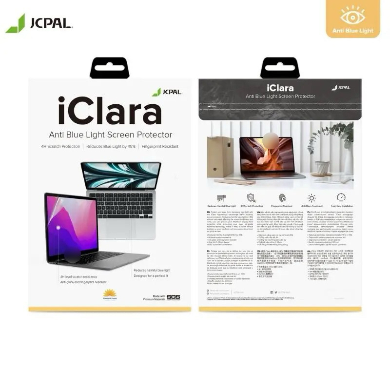 JCPAL ANTI SCREEN STICKER - BLUELIGHT MAKBOOK AIR PRO 13.3 M1 2020 M2 2022 - AIR 13.6 - ป้องกันแสงสี