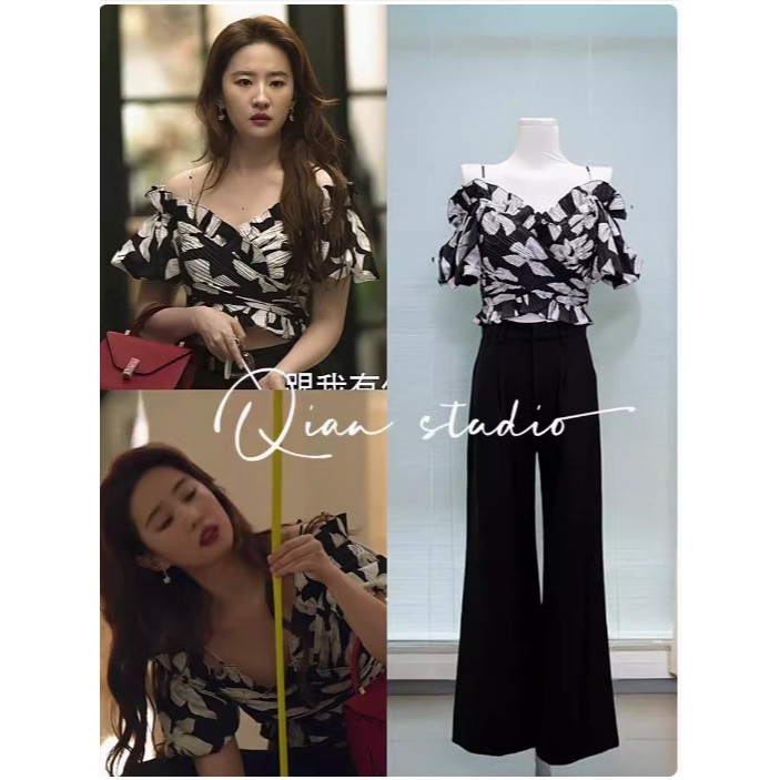 Rose Story Liu Yifei เสื้อชีฟองปิดไหล่