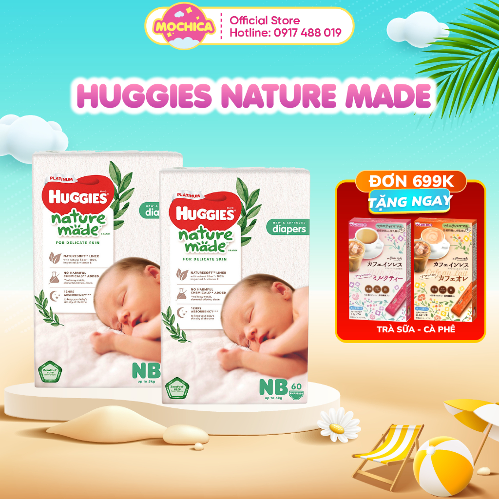 Huggies Platinum Nature Made Diapers ไซส ์ NB60 - Mochishop