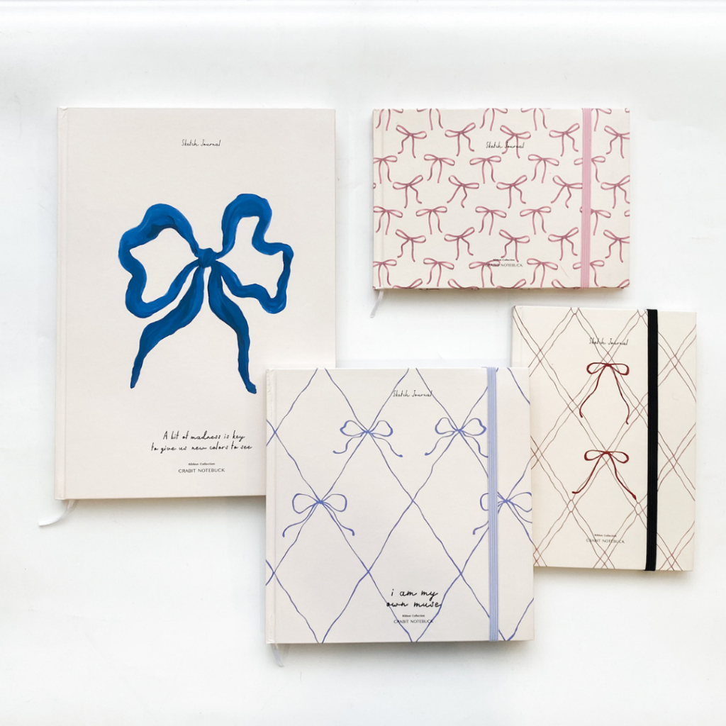 Sketchbook Sketchbook 190gsm ขนาด a4 a5 ตาราง Crabit Skectbook ริบบิ้น Coquette