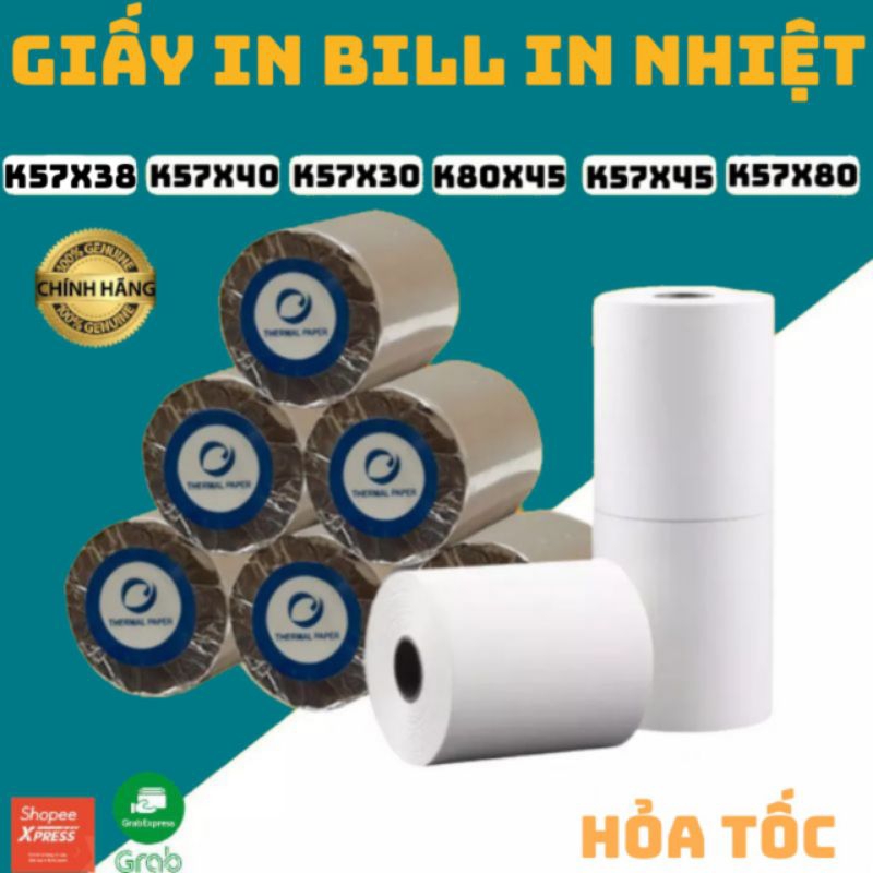 [COMBO 10] BILL PRINTING PAPER K80 K57 K58 POS SALES THERMALT PRINTING PAPER RESTAURANT INVOICE PRIN