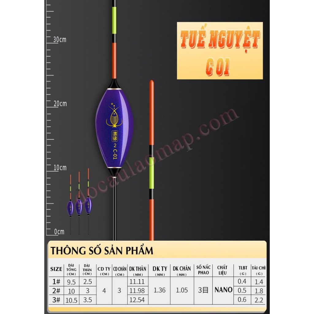 TUE NGUYET C01 Face Fishing Float - Fishing Float, Fishing Float