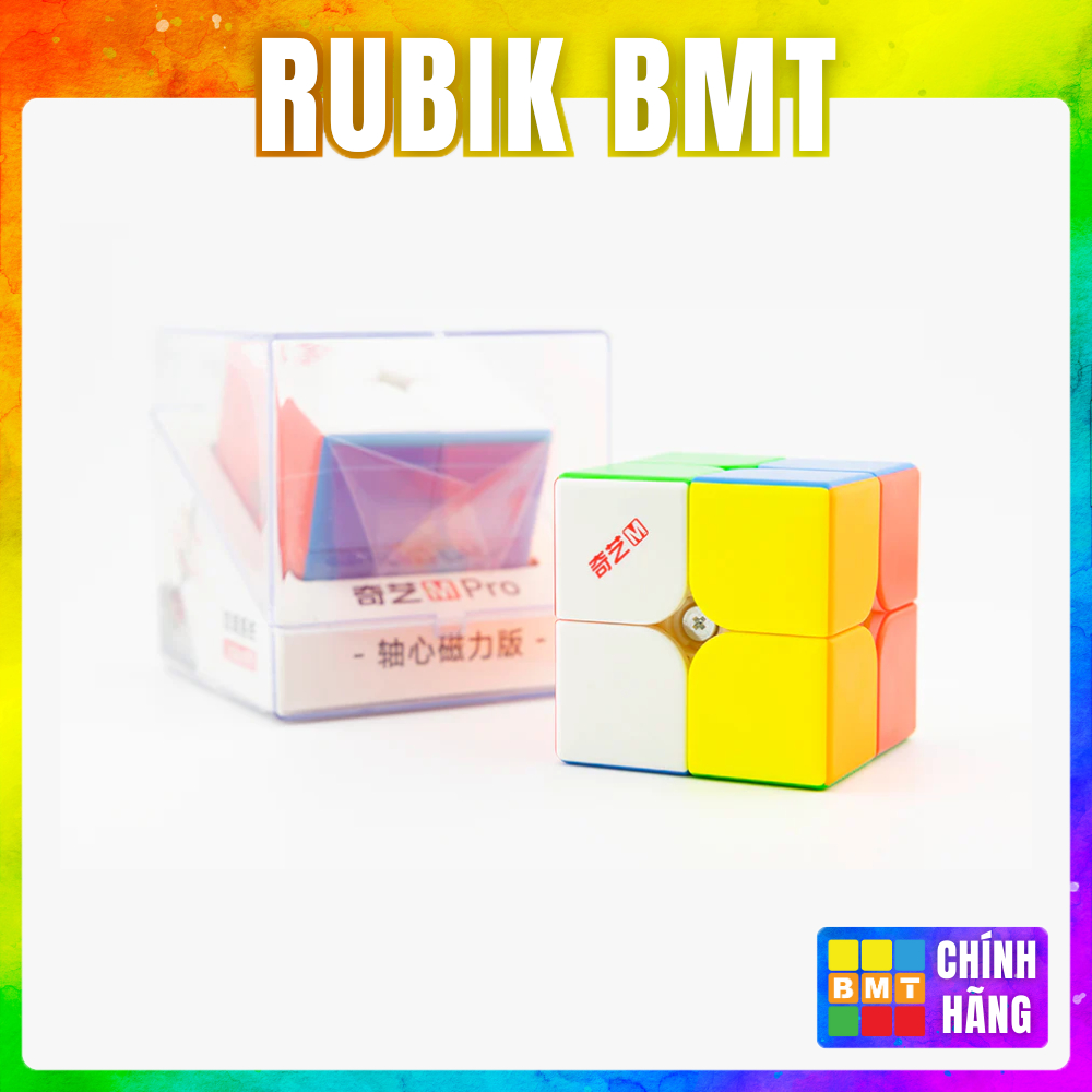 Rubik Qiyi M Pro Ballcore/Magnetic 2x2 Stickerless - Rubik Qiyi M Pro 2x2 พร้อมแม่เหล็ก - RUBIK BMT