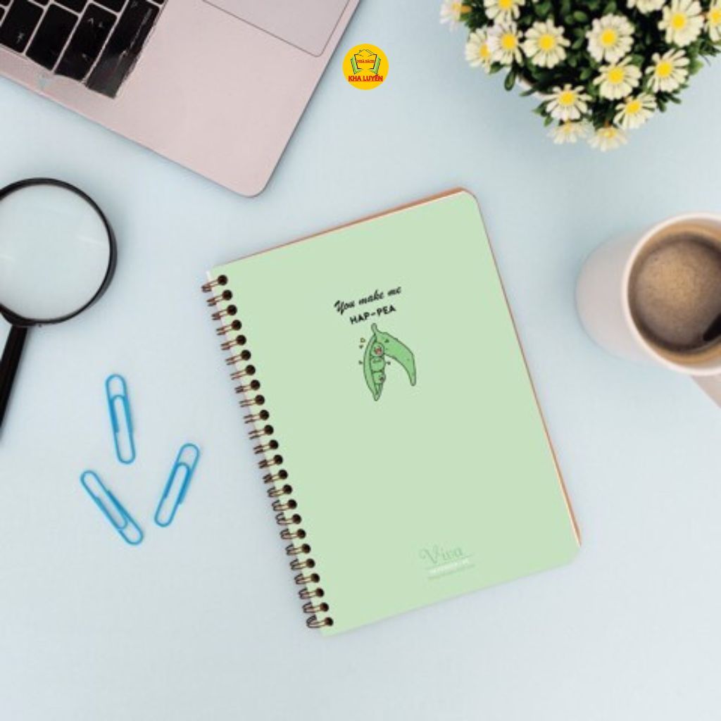 XO VIVA ปกพลาสติกสมุดสปริงลายตารางหมากรุก A5 ขนาด Hai Tien 200 หน้า Ms 6522, จัดส่งปก NN