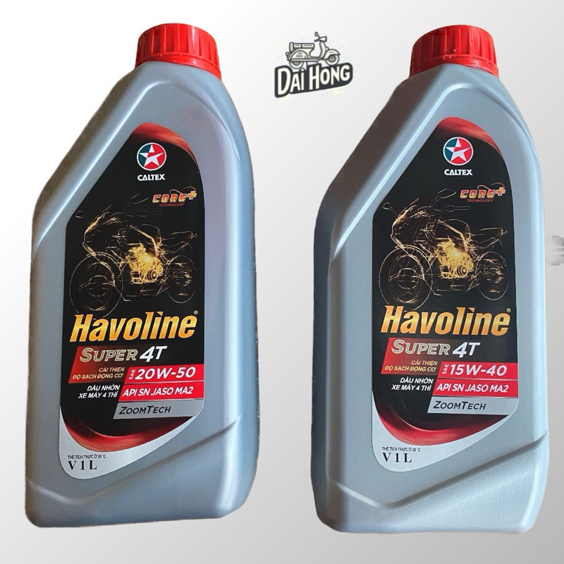 CALTEX HAVOLINE SUPER 15W40 และ 20W50 1 ลิตร และ 0.8 ลิตร