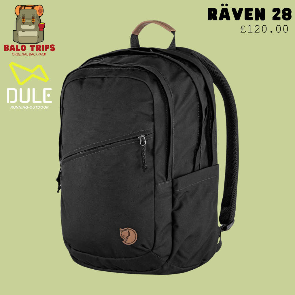 Fjallraven Raven 28 Travel - กระเป๋าเป้โรงเรียน - สีดํา