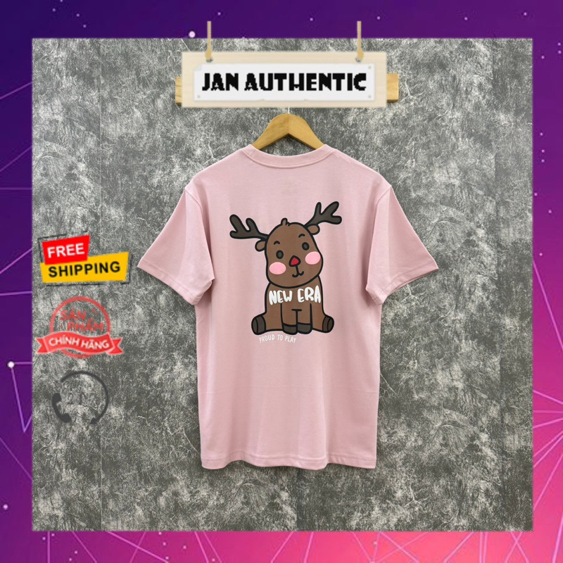 เสื ้ อยืด NEW ERA ของแท ้ สีชมพู NEW Er Xs | Jan.authentic